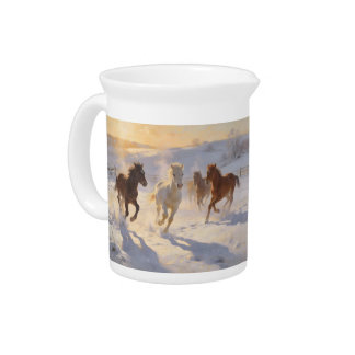 Foals at Play Beverage Pitcher