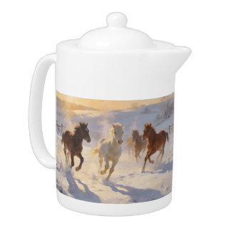 Foals at Play Teapot