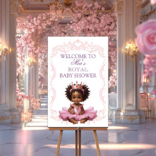 Foam Board African American Princess Welcome Sign
