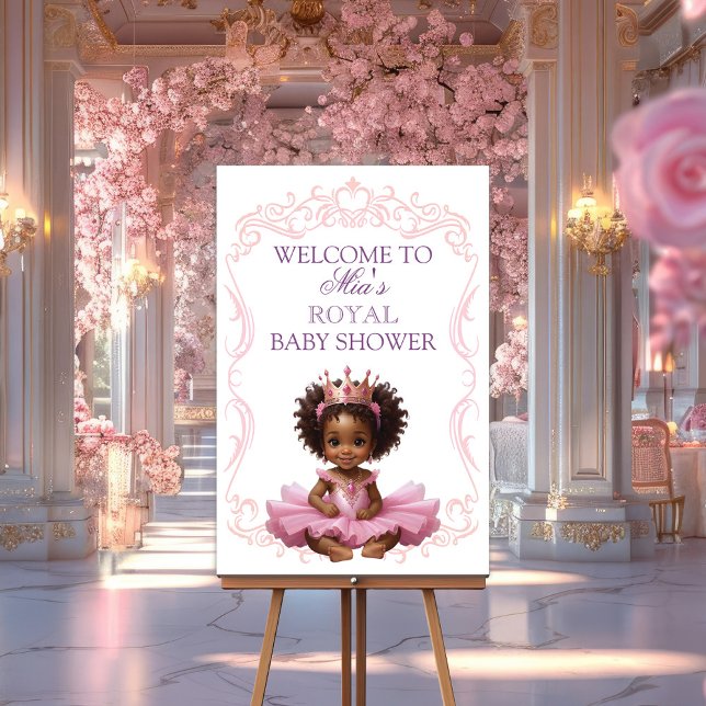 Foam Board African American Princess Welcome Sign (Creator Uploaded)