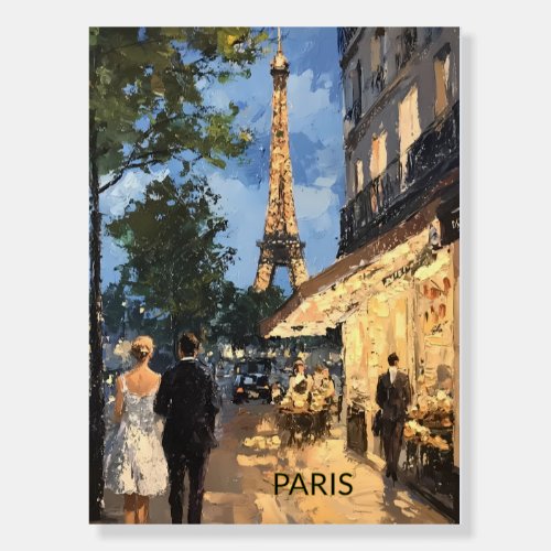 FOAM BOARD Beautiful Watercolor of Paris Travel