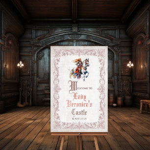 Foam Board Female Medieval Welcome Sign