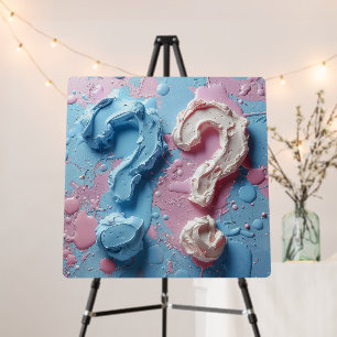 Foam Board Gender Reveal Boy or Girl Party Custom