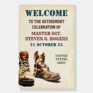 Foam Board Military ANY EVENT Welcome Sign