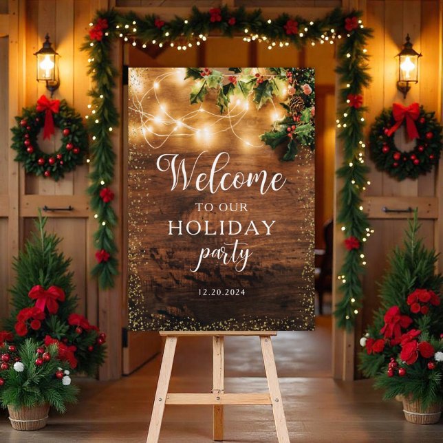 Foam Board Rustic Christmas Holiday Welcome Sign (Creator Uploaded)