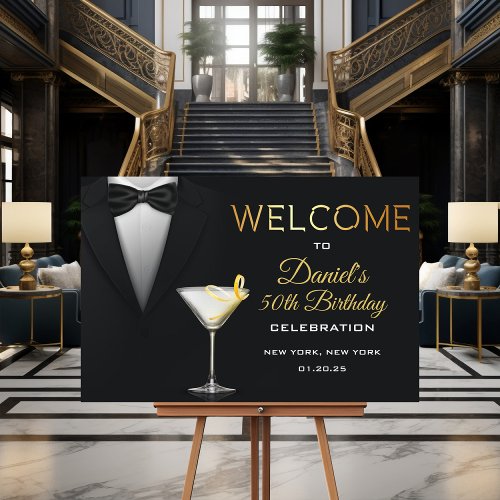 Foam Board Tuxedo Cocktail Welcome Sign