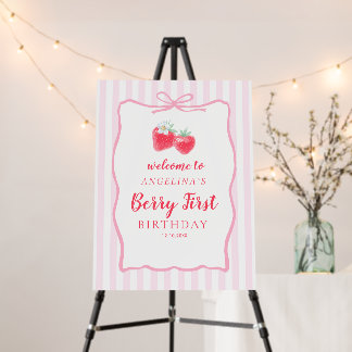 Foam Board Welcome Berry-Themed First Birthday 