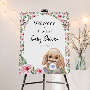 Foam Boards  Welcome Baby Shower with cute design.