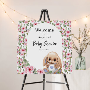 Foam Boards Welcome Baby Shower with cute design.