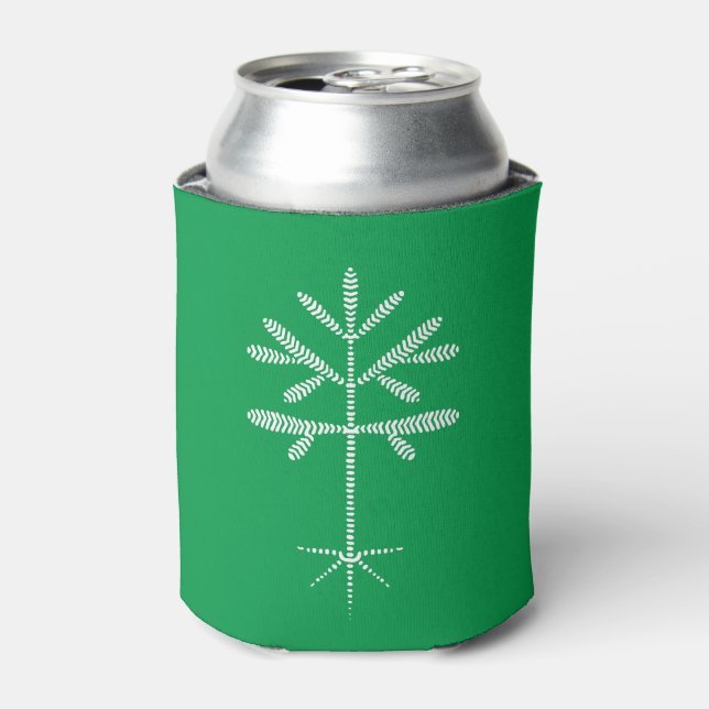 Foam Can Cooler with a Blue Solid Sapling (Can Front)