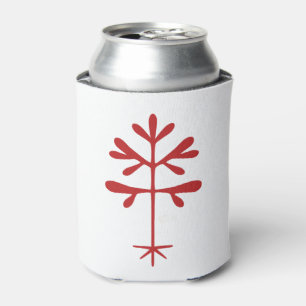 Foam Can Cooler with a Red Solid Sapling