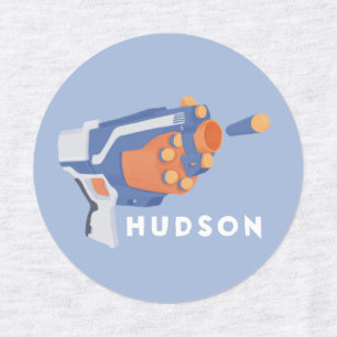 Foam dart gun custom design label