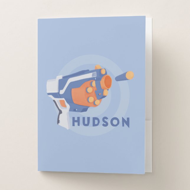 Foam dart gun custom design pocket folder (Front)