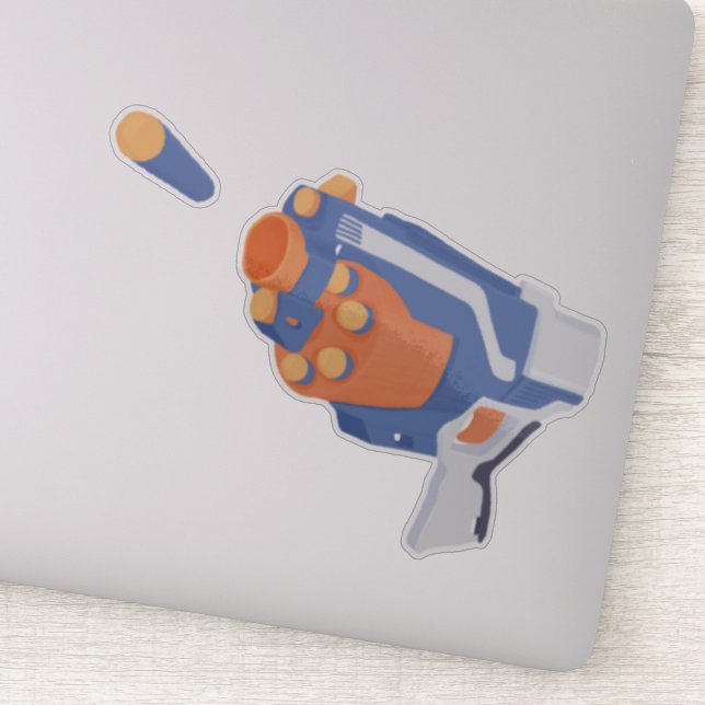 Foam dart gun design sticker (Detail)