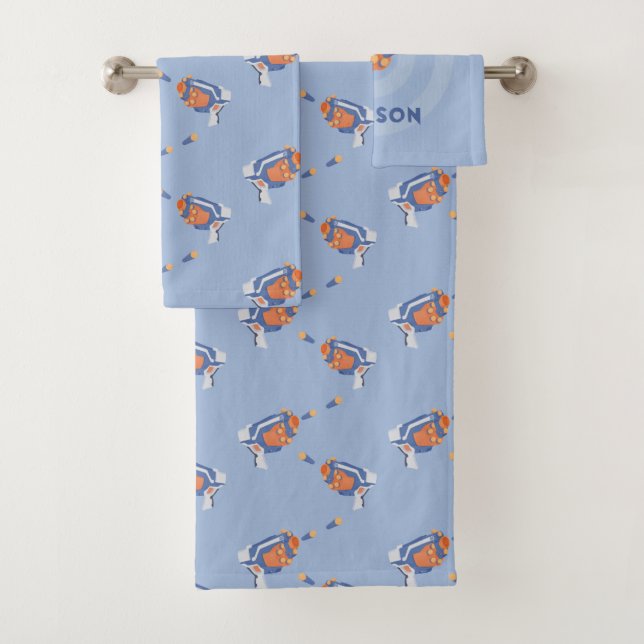 Foam dart guns design bath towel set (Insitu)