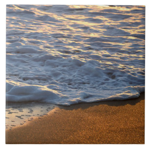 Foam surf wave at the ocean beach ceramic tile