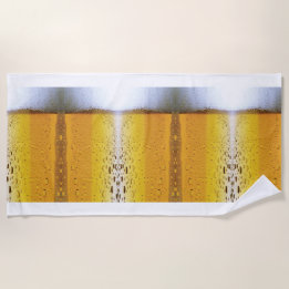 Foaming Beer Beach Towel