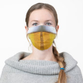 Foaming Beer Glass Adult Cloth Face Mask (Worn)
