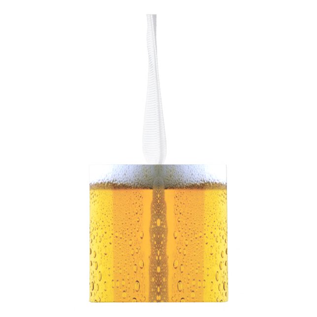 Foaming Beer Ornament for Christmas (Back)