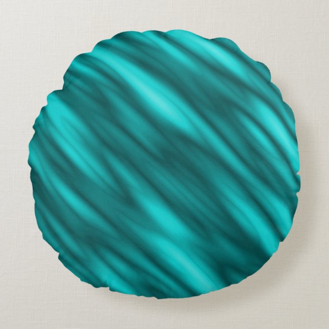 Foaming Caribbean Sea.... Round Pillow (Front)