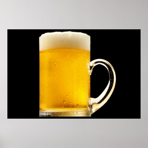 Foamy Beer Mug Poster
