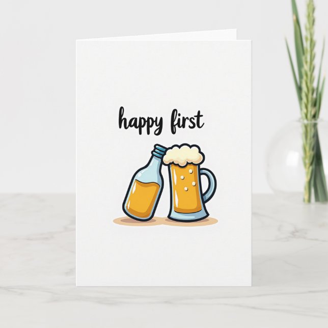 Foamy First Fathers Day Card (Front)