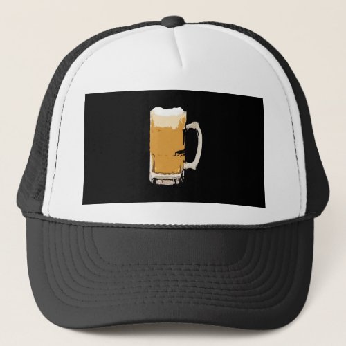 Foamy Mug Of Beer Pop Art Trucker Hat