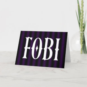 FOBI Fear of Being Included Antisocial Humor Letterpress Thank You Card