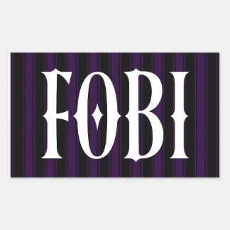 FOBI Fear of Being Included Antisocial Humor Rectangular Sticker