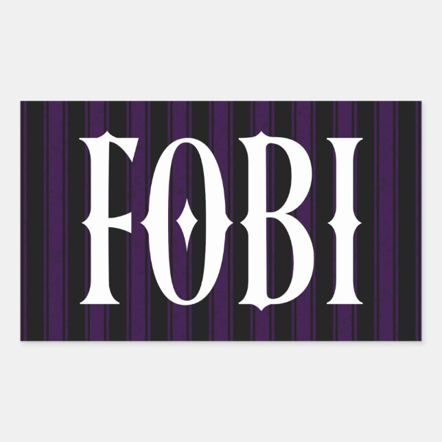 FOBI Fear of Being Included Antisocial Humor Rectangular Sticker (Front)