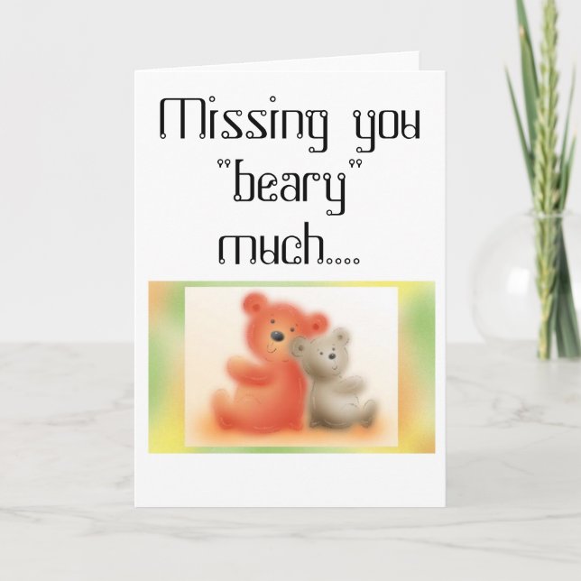 FOC07024, Missing you beary much... Card (Front)