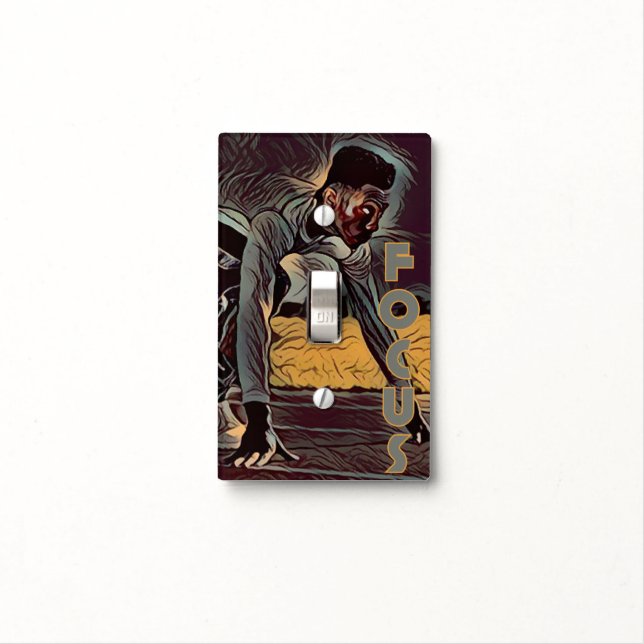 Focus African American Man Light Switch Cover (In Situ)
