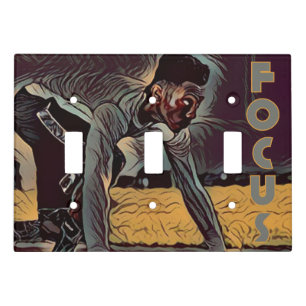 Focus African American Man Light Switch Cover
