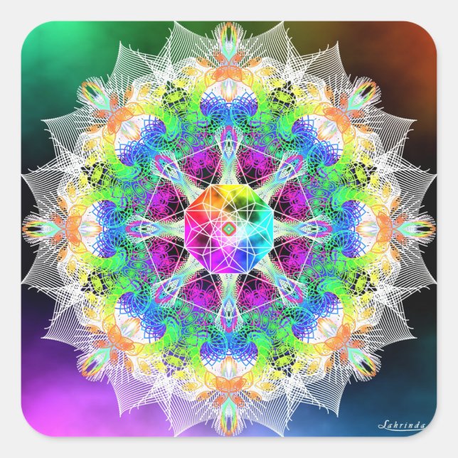 Focus and Create  Square Sticker (Front)