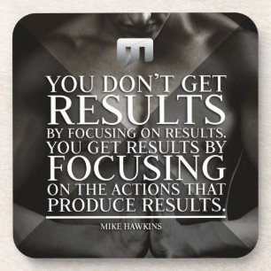 Focus and Results - Workout Motivational Drink Coaster