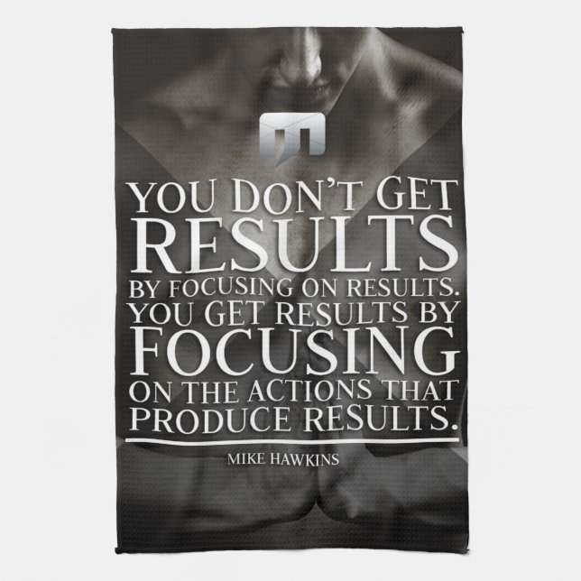 Focus and Results - Workout Motivational Towel (Vertical)