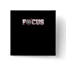 Focus Archery Archer Bullseye Bow And Arrow Button Focus Archery Archer Bullseye Bow And Arrow Button