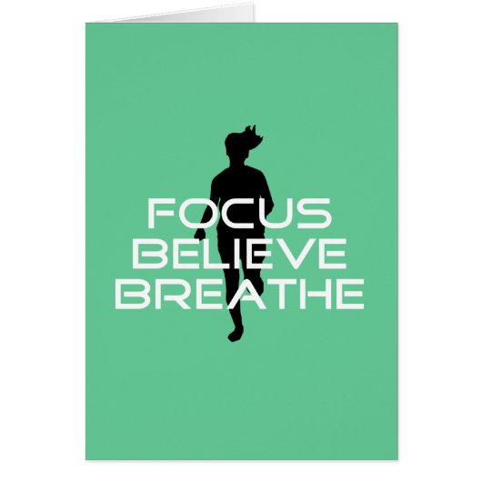 Focus Believe Breathe Running Cards (Front)