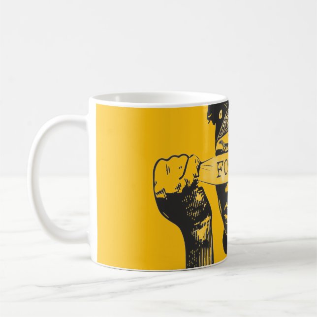 Focus Blindfold Motivational Street Art Illustrati Coffee Mug (Left)