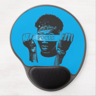 Focus Blindfold Motivational Street Art Illustrati Gel Mouse Pad