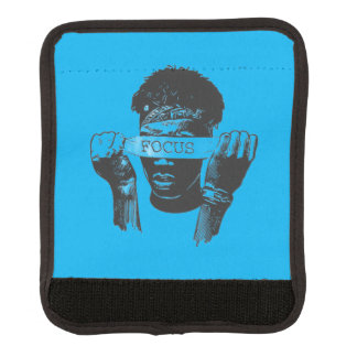 Focus Blindfold Motivational Street Art Illustrati Luggage Handle Wrap