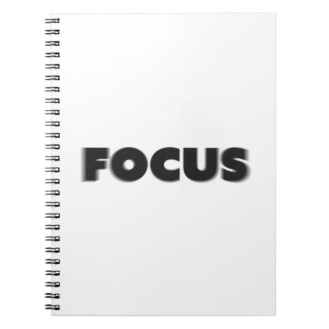 Focus Blurry Text Notebook (Front)