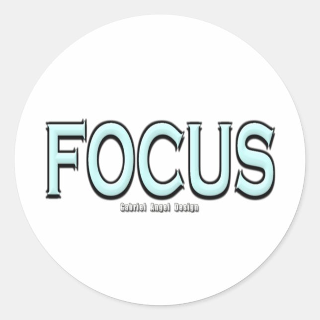 Focus Classic Round Sticker (Front)