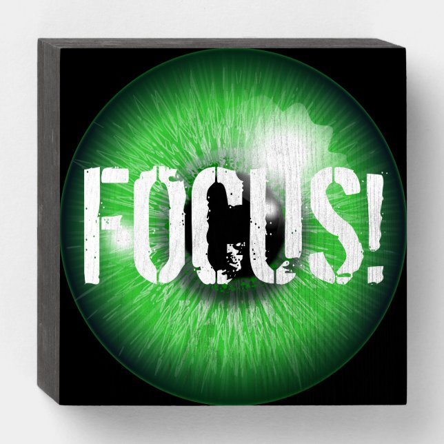 FOCUS! Customizable Wood Box Sign (Front Horizontal)