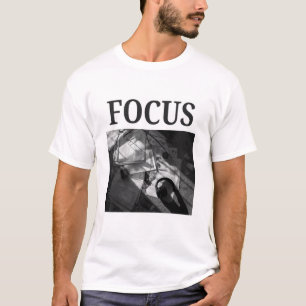 FOCUS - Dark Academia Minimalist Photography T-Shirt