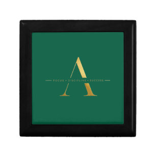Focus Discipline Success Minimalist Gold Design Gift Box