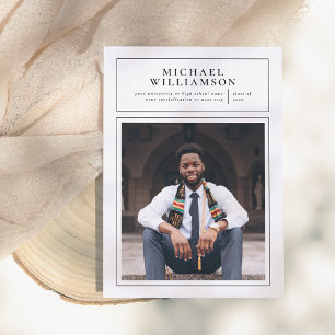 Focus Formal Frame Photo Graduation Announcement