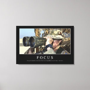 Focus: Inspirational Quote Canvas Print