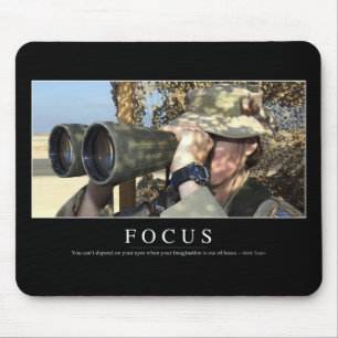 Focus: Inspirational Quote Mouse Pad