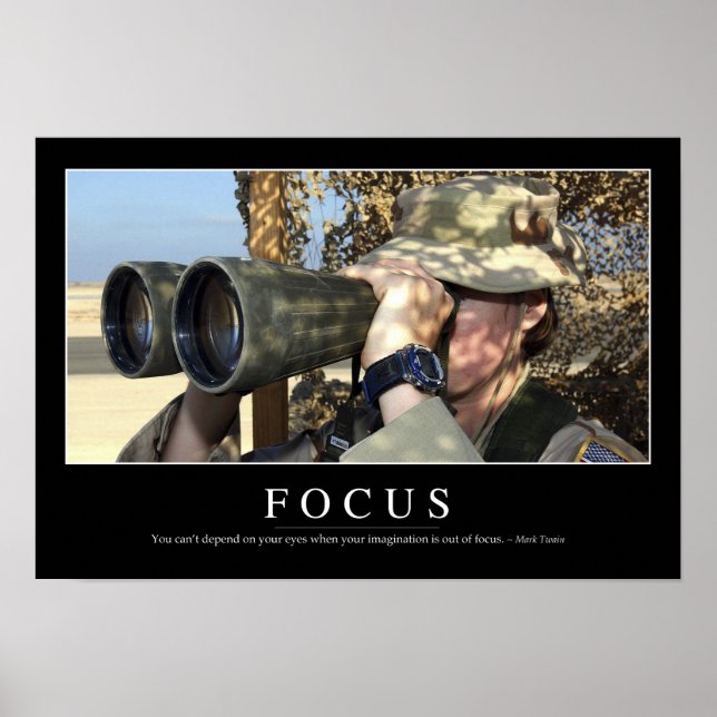 Focus: Inspirational Quote Poster (Front)